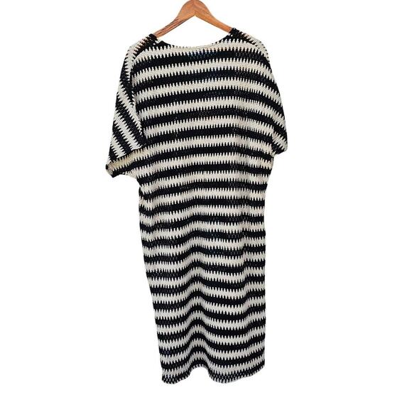 Max Textured Open Front Kimono Shrug Black / Cream Size L NWOT - Picture 6 of 8